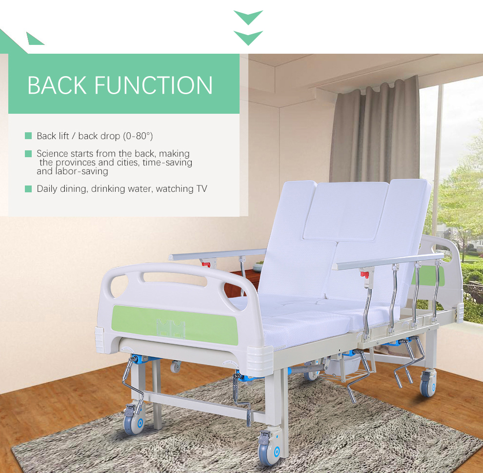 Multi Function Nursing Home Care Home With Manual Medium Curved Bed