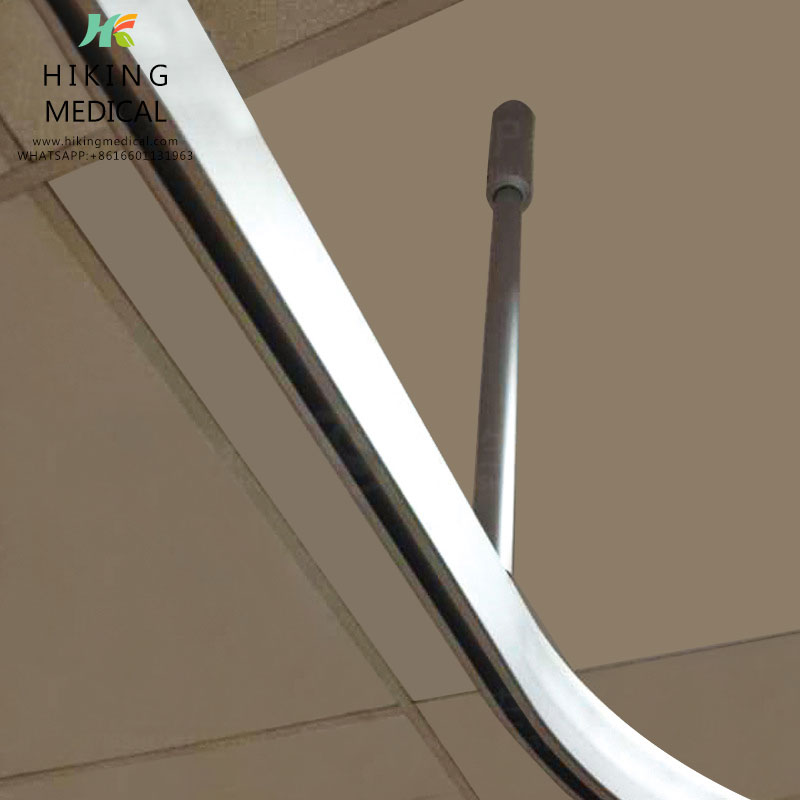 aluminum hospital curtain rail hardware metal ceiling mount bendable